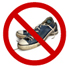 no shoe zone, impatient dieter, remove your shoes, psa